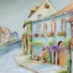 Village (Haut-Rhin/Alsace) avec cadre (60 x 30 cm)